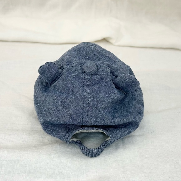 Baby Gap Denim Blue Cap with Bear Ears - Picture 5 of 9